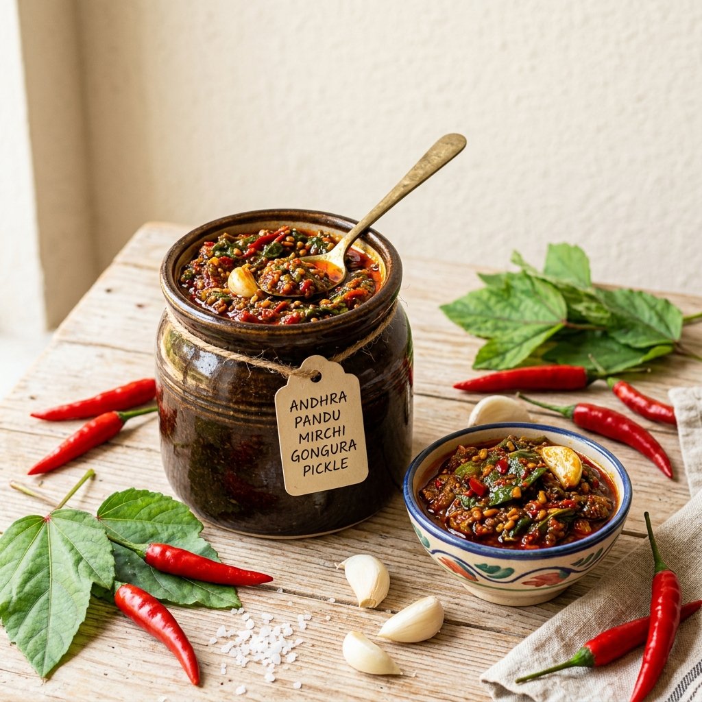 Pandu Mirchi Gongura Pickle